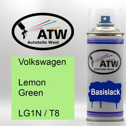 Volkswagen, Lemon Green, LG1N / T8: 400ml Sprühdose, von ATW Autoteile West.